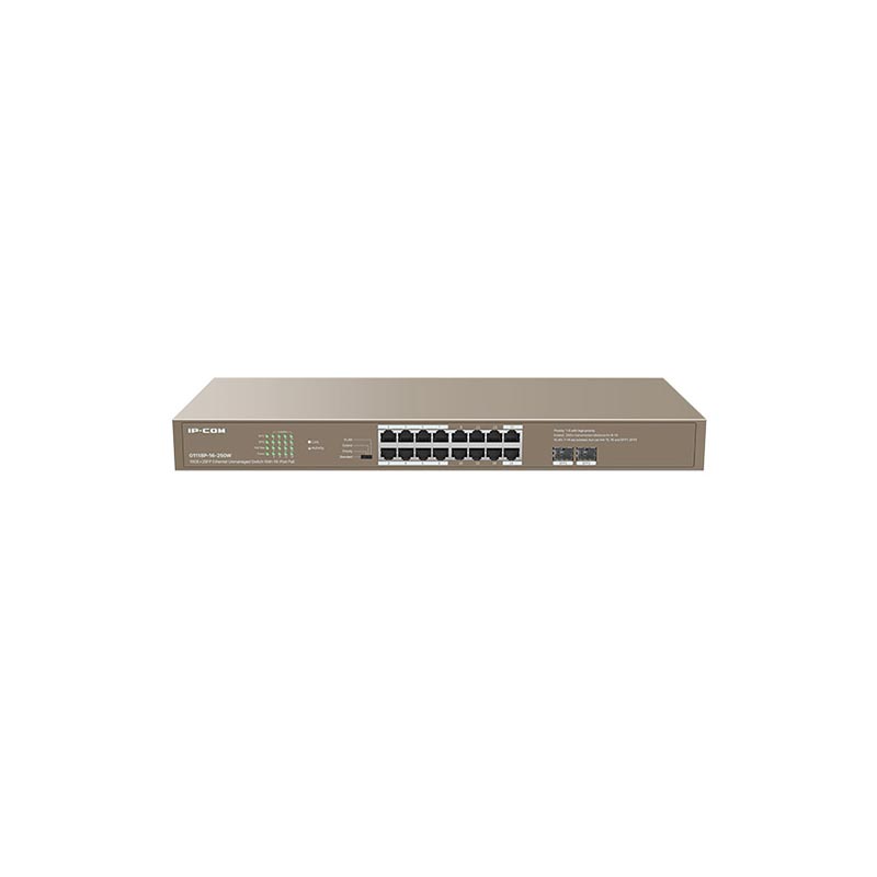 IP-COM 16GE+2SFP Ethernet Unmanaged Switch With 16-Port PoE - Buineshop